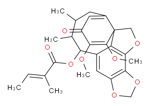rel-(-)-(6R,7R,8R,14aS)-5,6,7,8-Tetrahydro-1,2-dimethoxy-6,7-dimethyl-3-oxo-3H,14H-benzo[1,8]cycloocta[1,2,3-cd][1,3]dioxolo[4,5-g]benzofuran-8-yl (2Z)-2-methyl-2-butenoate (ACI)