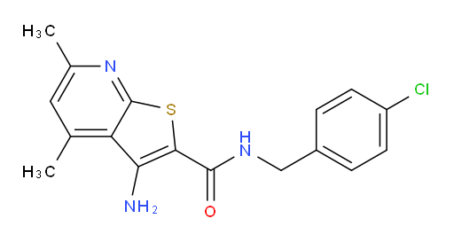3-Amino-N-[(4-chlorophenyl)methyl]-4,6-dimethylthieno[2,3-b]pyridine-2-carboxamide (ACI)