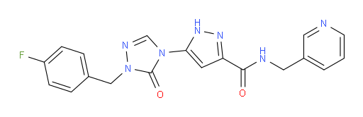 5-[1-[(4-Fluorophenyl)methyl]-1,5-dihydro-5-oxo-4H-1,2,4-triazol-4-yl]-N-(3-pyridinylmethyl)-1H-pyrazole-3-carboxamide (ACI)