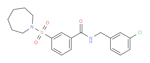 N-[(3-Chlorophenyl)methyl]-3-[(hexahydro-1H-azepin-1-yl)sulfonyl]benzamide (ACI)
