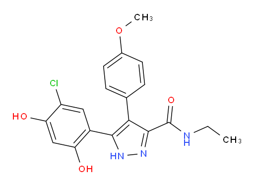 5-(5-Chloro-2,4-dihydroxyphenyl)-N-ethyl-4-(4-methoxyphenyl)-1H-pyrazole-3-carboxamide (ACI)
