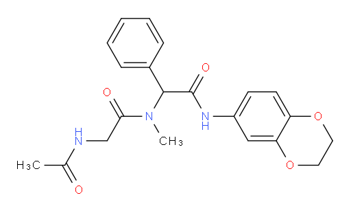 Glycinamide, N-acetylglycyl-N-(2,3-dihydro-1,4-benzodioxin-6-yl)-N2-methyl-2-phenyl- (9CI)