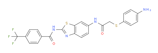 N-[6-[[2-[(4-Aminophenyl)thio]acetyl]amino]-2-benzothiazolyl]-4-(trifluoromethyl)benzamide (ACI)