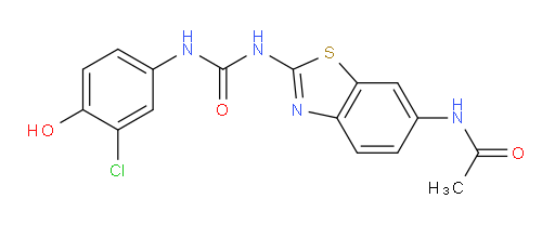 N-[2-[[[(3-Chloro-4-hydroxyphenyl)amino]carbonyl]amino]-6-benzothiazolyl]acetamide (ACI)