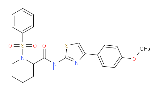 N-[4-(4-Methoxyphenyl)-2-thiazolyl]-1-(phenylsulfonyl)-2-piperidinecarboxamide (ACI)