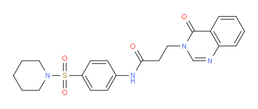 4-Oxo-N-[4-(1-piperidinylsulfonyl)phenyl]-3(4H)-quinazolinepropanamide (ACI)