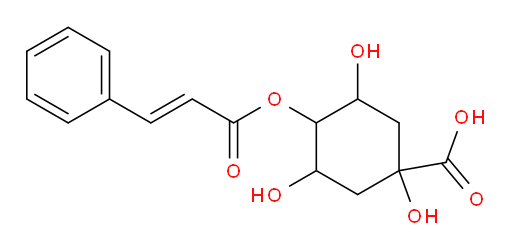 Cinnamic acid, 4-ester with 1,3,4,5-tetrahydroxycyclohexanecarboxylic acid, stereoisomer (8CI)