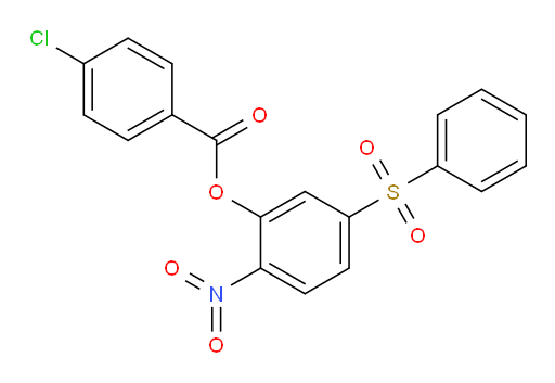 Benzoic acid, 4-chloro-, 2-nitro-5-(phenylsulfonyl)phenyl ester (9CI, ACI)