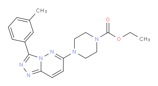 Ethyl 4-[3-(3-methylphenyl)-1,2,4-triazolo[4,3-b]pyridazin-6-yl]-1-piperazinecarboxylate (ACI)