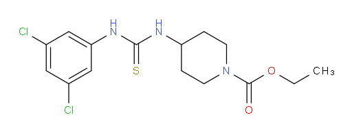 Ethyl 4-[[[(3,5-dichlorophenyl)amino]thioxomethyl]amino]-1-piperidinecarboxylate (ACI)