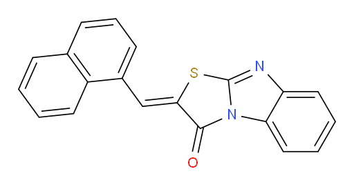 (2Z)-2-(1-Naphthalenylmethylene)thiazolo[3,2-a]benzimidazol-3(2H)-one (ACI)