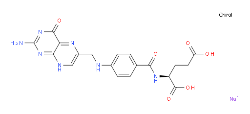 L-Glutamic acid, N-[4-[[(2-amino-3,4-dihydro-4-oxo-6-pteridinyl)methyl]amino]benzoyl]-, sodium salt (1:2) (ACI)