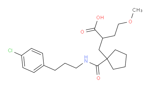 1-[[[3-(4-Chlorophenyl)propyl]amino]carbonyl]-α-(2-methoxyethyl)cyclopentanepropanoic acid (ACI)