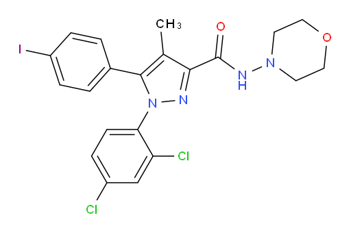 1-(2,4-Dichlorophenyl)-5-(4-iodophenyl)-4-methyl-N-4-morpholinyl-1H-pyrazole-3-carboxamide (ACI)