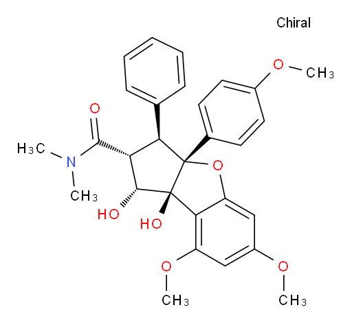 (1R,2R,3S,3aR,8bS)-2,3,3a,8b-Tetrahydro-1,8b-dihydroxy-6,8-dimethoxy-3a-(4-methoxyphenyl)-N,N-dimethyl-3-phenyl-1H-cyclopenta[b]benzofuran-2-carboxamide (ACI)