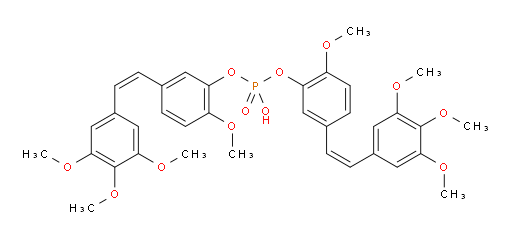 Phenol, 2-methoxy-5-[(1Z)-2-(3,4,5-trimethoxyphenyl)ethenyl]-, 1,1′-(hydrogen phosphate) (ACI)