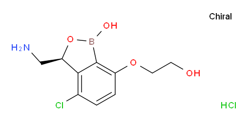 Ethanol, 2-[[(3S)-3-(aminomethyl)-4-chloro-1,3-dihydro-1-hydroxy-2,1-benzoxaborol-7-yl]oxy]-, hydrochloride (1:1) (ACI)