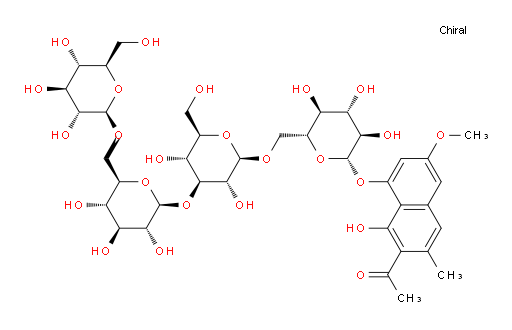 1-[8-[(O-β-D-Glucopyranosyl-(1→6)-O-β-D-glucopyranosyl-(1→3)-O-β-D-glucopyranosyl-(1→6)-β-D-glucopyranosyl)oxy]-1-hydroxy-6-methoxy-3-methyl-2-naphthalenyl]ethanone (ACI)
