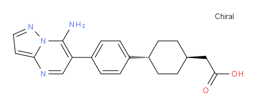 trans-4-[4-(7-Aminopyrazolo[1,5-a]pyrimidin-6-yl)phenyl]cyclohexaneacetic acid (ACI)