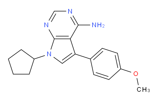 7-Cyclopentyl-5-(4-methoxyphenyl)-7H-pyrrolo[2,3-d]pyrimidin-4-amine (ACI)