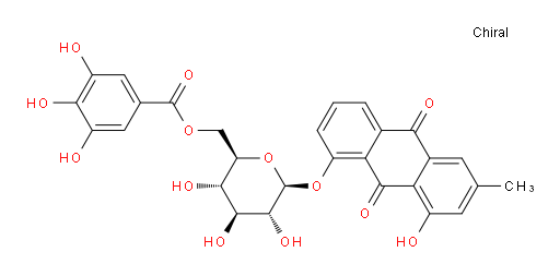 Chrysophanol 8-O-β-D-(6′-O-galloyl)glucopyranoside
