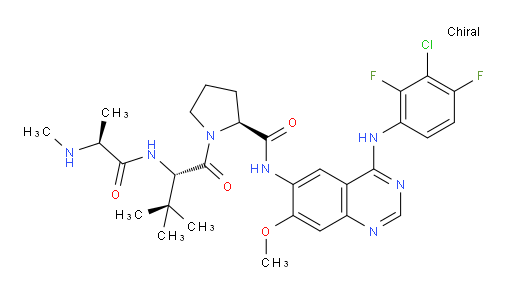 N-Methyl-L-alanyl-3-methyl-L-valyl-N-[4-[(3-chloro-2,4-difluorophenyl)amino]-7-methoxy-6-quinazolinyl]-L-prolinamide (ACI)
