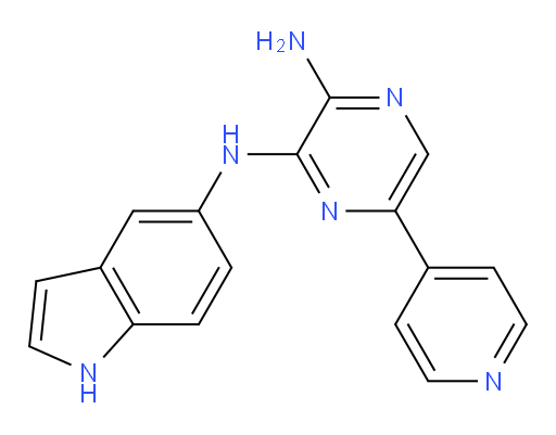 N3-1H-Indol-5-yl-5-(4-pyridinyl)-2,3-pyrazinediamine (ACI)