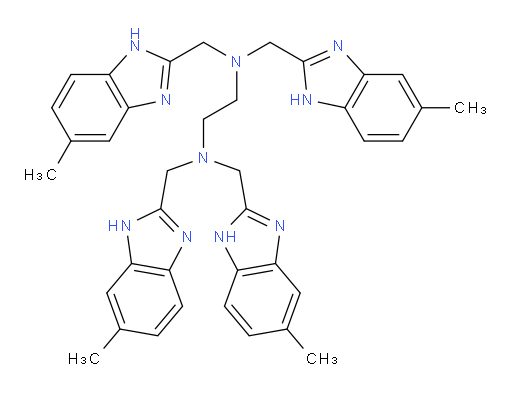 N1,N1,N2,N2-Tetrakis[(6-methyl-1H-benzimidazol-2-yl)methyl]-1,2-ethanediamine (ACI)