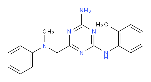 N2-(2-Methylphenyl)-6-[(methylphenylamino)methyl]-1,3,5-triazine-2,4-diamine (ACI)