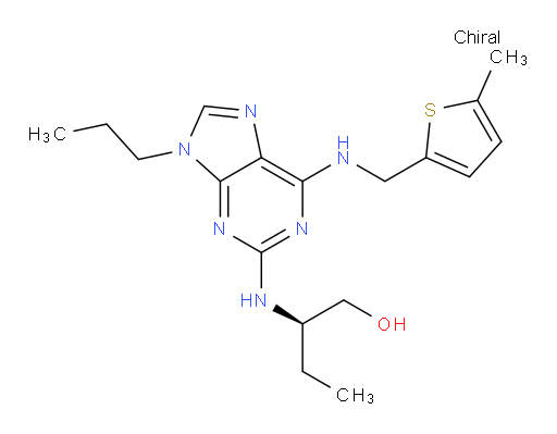 (2R)-2-[[6-[[(5-Methyl-2-thienyl)methyl]amino]-9-propyl-9H-purin-2-yl]amino]-1-butanol (ACI)