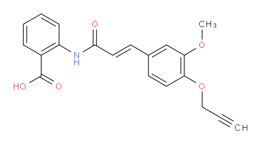 2-[[(2E)-3-[3-Methoxy-4-(2-propyn-1-yloxy)phenyl]-1-oxo-2-propen-1-yl]amino]benzoic acid (ACI)
