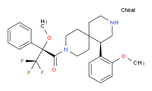 (2R)-3,3,3-Trifluoro-2-methoxy-1-[(7R)-7-(2-methoxyphenyl)-3,9-diazaspiro[5.5]undec-3-yl]-2-phenyl-1-propanone (ACI)