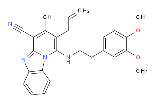1-[[2-(3,4-Dimethoxyphenyl)ethyl]amino]-3-methyl-2-(2-propen-1-yl)pyrido[1,2-a]benzimidazole-4-carbonitrile (ACI)