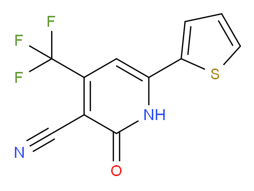 1,2-Dihydro-2-oxo-6-(2-thienyl)-4-(trifluoromethyl)-3-pyridinecarbonitrile (ACI)