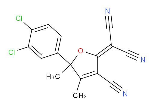 2-[3-Cyano-5-(3,4-dichlorophenyl)-4,5-dimethyl-2(5H)-furanylidene]propanedinitrile (ACI)