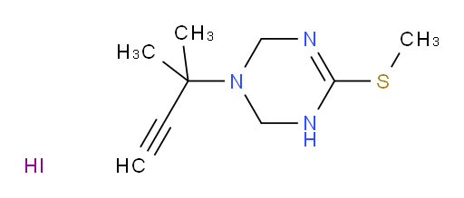 1,3,5-Triazine, 1-(1,1-dimethyl-2-propyn-1-yl)-1,2,3,6-tetrahydro-4-(methylthio)-, hydriodide (1:1) (ACI)
