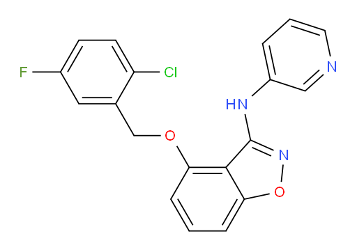 4-[(2-Chloro-5-fluorophenyl)methoxy]-N-3-pyridinyl-1,2-benzisoxazol-3-amine (ACI)