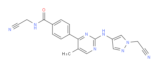 N-(Cyanomethyl)-4-[2-[[1-(cyanomethyl)-1H-pyrazol-4-yl]amino]-5-methyl-4-pyrimidinyl]benzamide (ACI)
