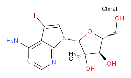 5-Iodo-7-(2-C-methyl-β-D-ribofuranosyl)-7H-pyrrolo[2,3-d]pyrimidin-4-amine (ACI)
