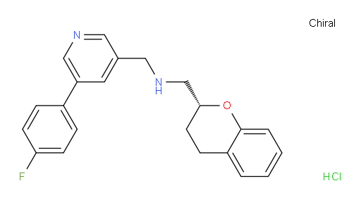 3-Pyridinemethanamine, N-[[(2R)-3,4-dihydro-2H-1-benzopyran-2-yl]methyl]-5-(4-fluorophenyl)-, dihydrochloride (9CI)