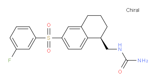N-[[(1R)-6-[(3-Fluorophenyl)sulfonyl]-1,2,3,4-tetrahydro-1-naphthalenyl]methyl]urea (ACI)