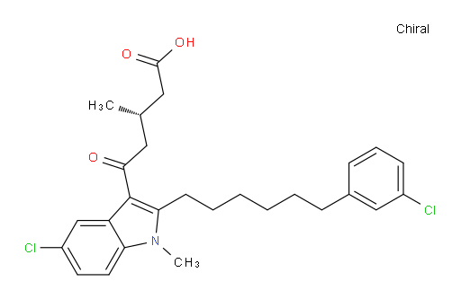 (βS)-5-Chloro-2-[6-(3-chlorophenyl)hexyl]-β,1-dimethyl-δ-oxo-1H-indole-3-pentanoic acid (ACI)