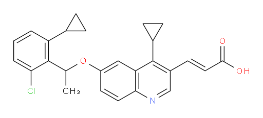 3-[6-[1-(2-Chloro-6-cyclopropylphenyl)ethoxy]-4-cyclopropyl-3-quinolinyl]-2-propenoic acid (ACI)