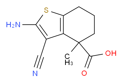 2-amino-3-cyano-4-methyl-4,5,6,7-tetrahydrobenzo[b]thiophene-4-carboxylic acid