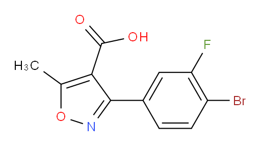 3-(4-bromo-3-fluorophenyl)-5-methyl-1,2-oxazole-4-carboxylic acid