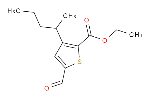 ethyl 5-formyl-3-(pentan-2-yl)thiophene-2-carboxylate