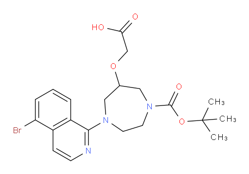 2-{[1-(5-bromoisoquinolin-1-yl)-4-[(tert-butoxy)carbonyl]-1,4-diazepan-6-yl]oxy}acetic acid