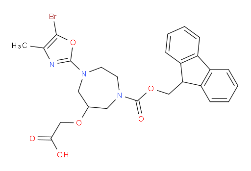 2-{[1-(5-bromo-4-methyl-1,3-oxazol-2-yl)-4-{[(9H-fluoren-9-yl)methoxy]carbonyl}-1,4-diazepan-6-yl]oxy}acetic acid