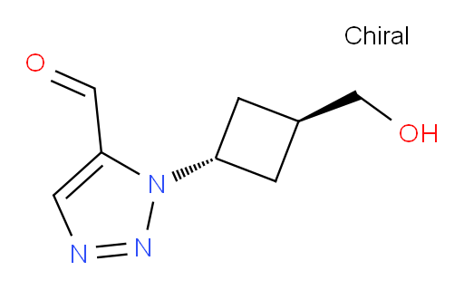 1-[(1r,3r)-3-(hydroxymethyl)cyclobutyl]-1H-1,2,3-triazole-5-carbaldehyde
