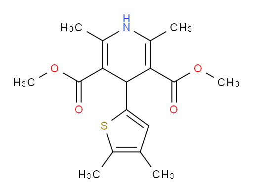 3,5-dimethyl 4-(4,5-dimethylthiophen-2-yl)-2,6-dimethyl-1,4-dihydropyridine-3,5-dicarboxylate